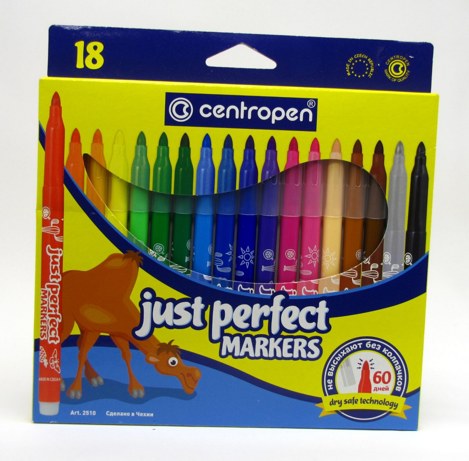 Фломастери Centropen Super Easy 18 кол.код:2510 - Скріпочка